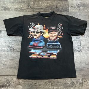 GRAIL! Vintage 1995 Faded NASCAR 7&7 Dale Earnhardt Richard Petty Large T-Shirt